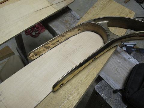 I used the full length timplate to make the jig for the forward side of the gallows.