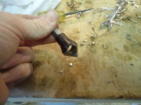 Through-hole countersink.