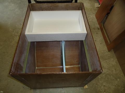 Mock up divider and tray installed.