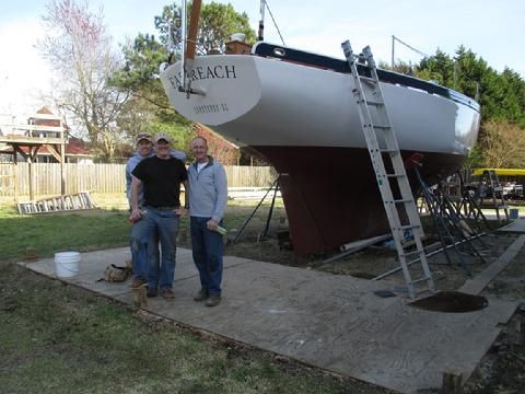 The shed removal team. My sister Tricia, me, and my best friend Steve Chase.