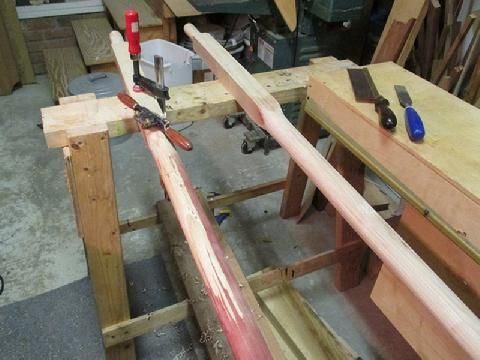 As the temperatures plunged I moved the oars from the boat shed into the shop.