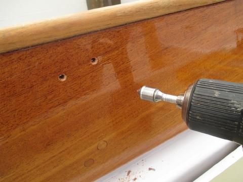 I chamfered the holes to allow the flat head fastener to fit flush.