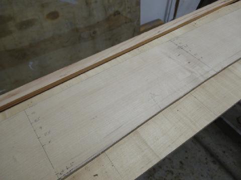 I laid out stations on the template and used them to ensure a uniform curve which I cut out with a jig saw.