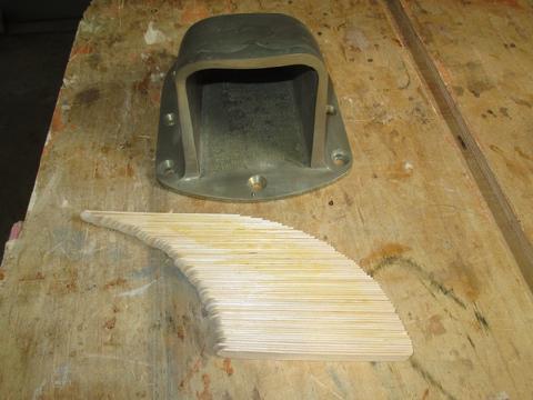 I then had a template I could use to trace the shape on the bowsprit.