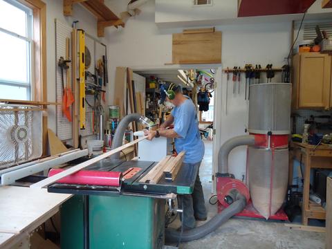 Using a router to round the edges with a 1/4" round over bit.