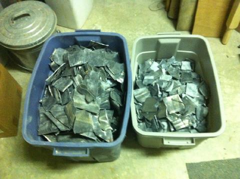 This is what 236 lbs of lead looks like.