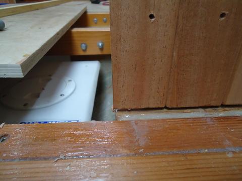 I then used a very sharp chisel and a rubber mallet to slice off the wood just below the saw kerfs.