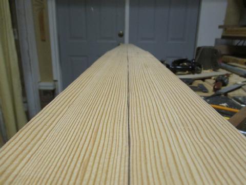 The top centerline. It's a lovely piece of quartersawn wood.