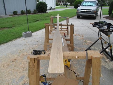 I shaped the blade a little more and then began the arduous task of sanding the loom smooth.