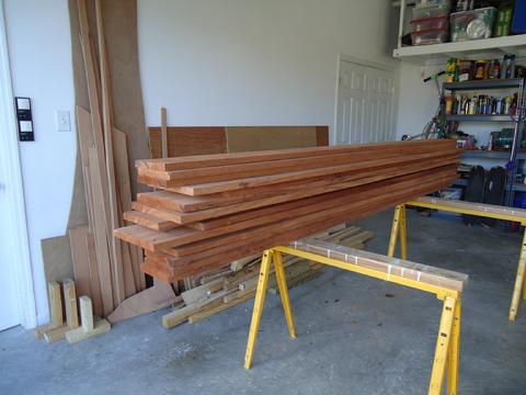 120 BF of African Mahogany to be milled into vertical "v" groove staving.