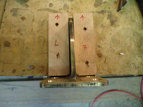 A different jig for the bulwark support brackets.