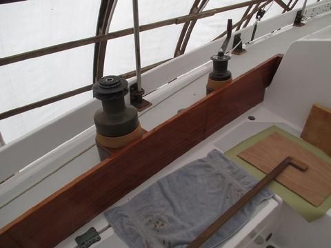 The top of the coaming without the teak cap.