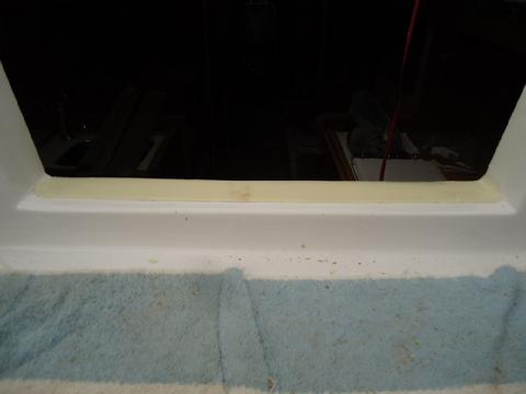 I now had a perfectly matched sill to the underside of the teak threshold.