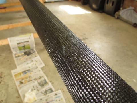 This is the carbon fiber after the first coat was tacked up. I applied four more coats on top of this one allowing each coat to tack before applying another.