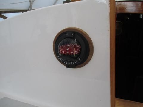 Mounting the compass helps the boat have a more finished look.