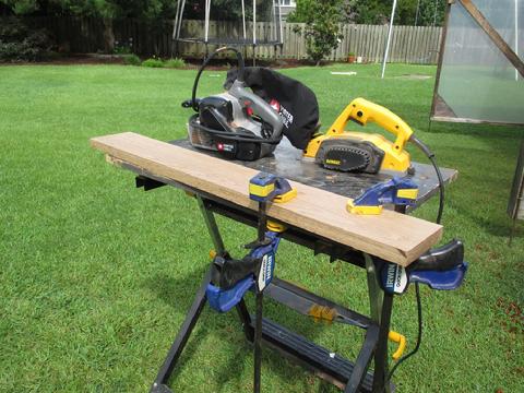 Best to do this kind of work outside as there is a lot of wood shavings and dust.